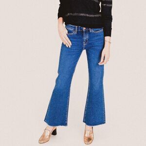 M.i.h Jeans Lou Cropped Flare Blue Fade 70s Denim — Size 30